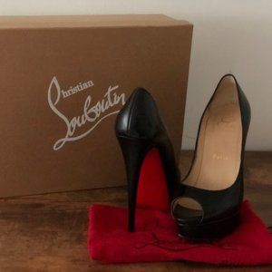 Christian Louboutin Lady Peep 150 patent calf.